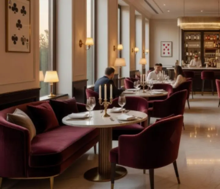Eleganckie wnętrze restauracji ADSIGHT LTD przygotowane na wieczorne spotkania