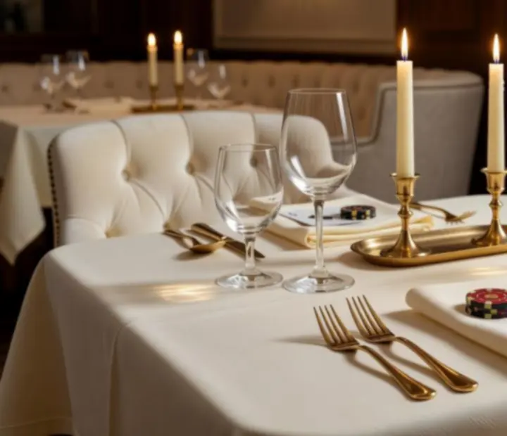 Stolik przygotowany do eleganckiej kolacji w ADSIGHT LTD
